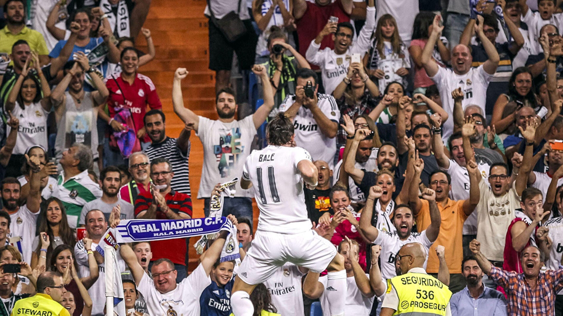 Gareth Bale celebra su gol contra el Betis
