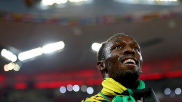 Usain Bolt, tras ganar el oro en 100 metros lisos