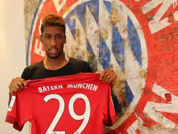 Kingsley Coman, con el dorsal 29 del Bayern de Múnich Kingsley Coman, con el dorsal 29 del Bayern de Múnich