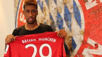 Kingsley Coman, con el dorsal 29 del Bayern de Múnich