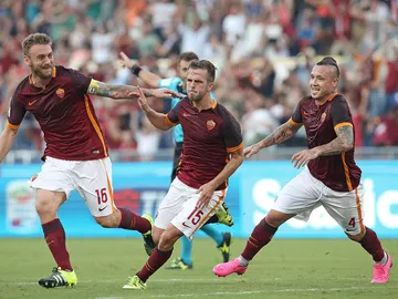 Pjanic celebra su gol contra la Juventus Pjanic celebra su gol contra la Juventus