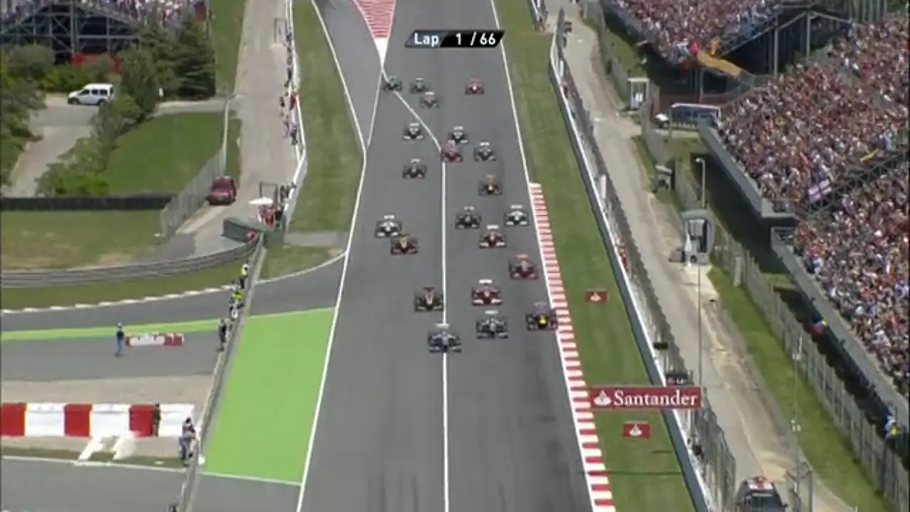 Salida de Alonso en el GP de España 2013