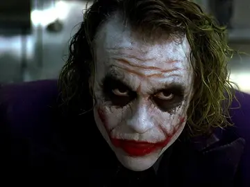 Heath Ledger caracterizado como el Joker Heath Ledger caracterizado como el Joker