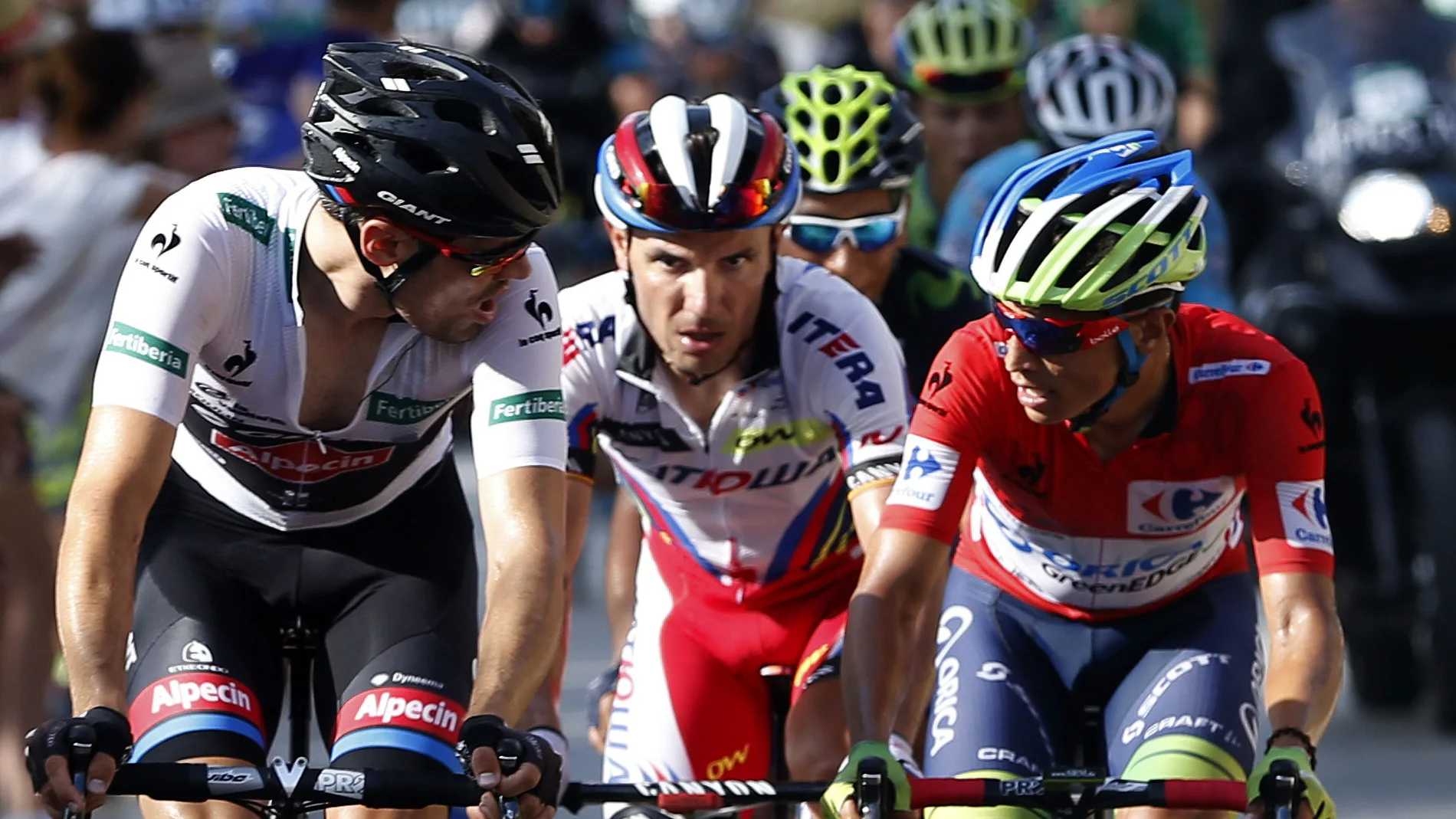 Dumoulin charla con 'Purito' y Chaves Dumoulin charla con 'Purito' y Chaves