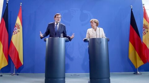 Mariano Rajoy y Angela Merkel