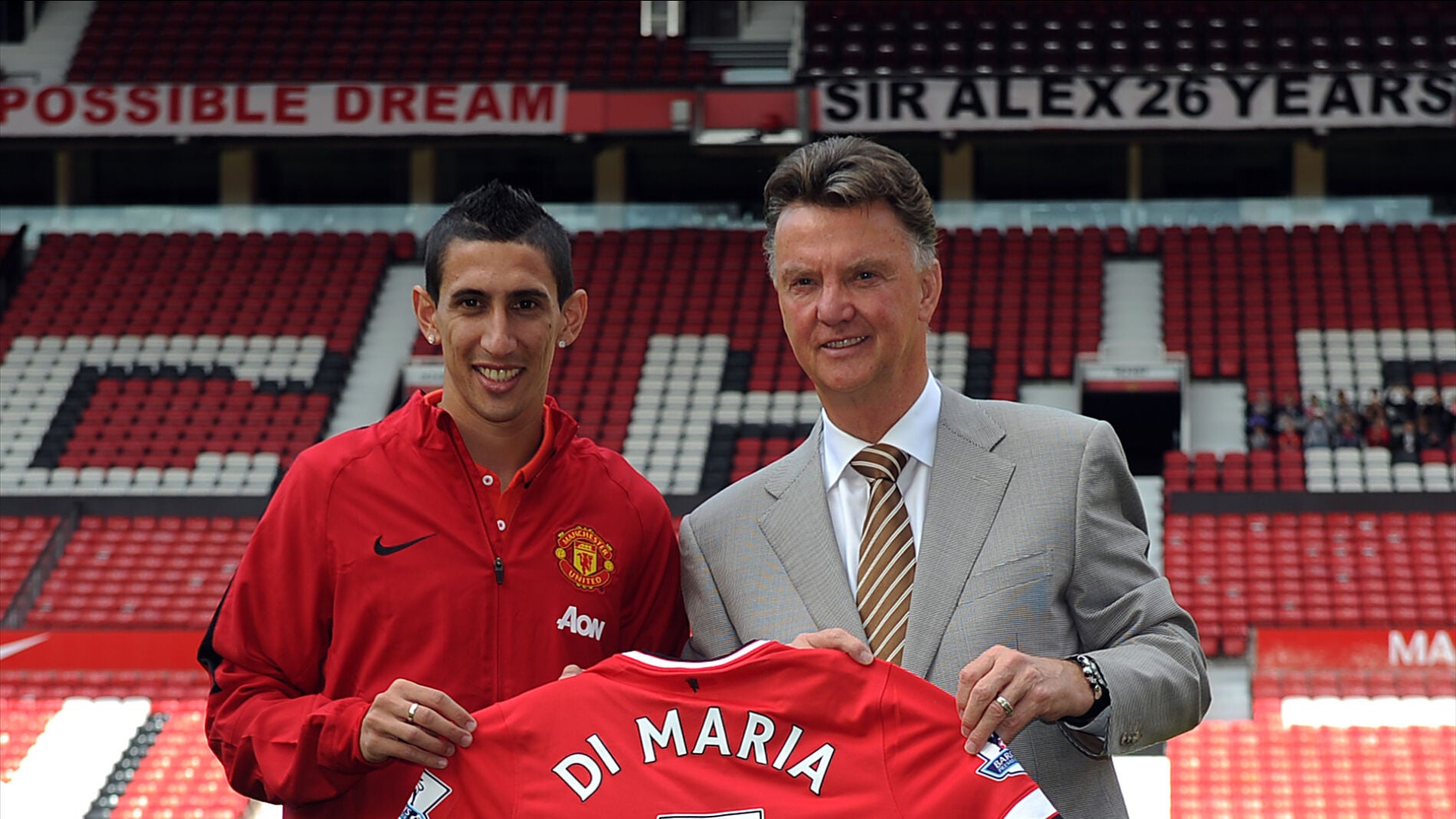 Di Mar&iacute;a y Van Gaal
