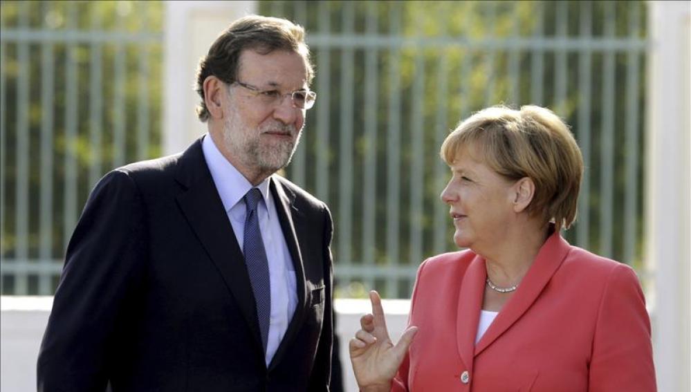 Mariano Rajoy y Angela Merkel