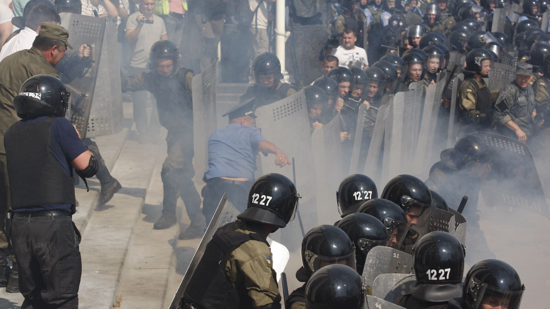 Altercados con la polic&iacute;a ucraniana