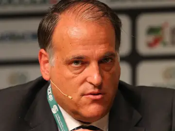 Javier Tebas, durante una conferencia Javier Tebas, durante una conferencia