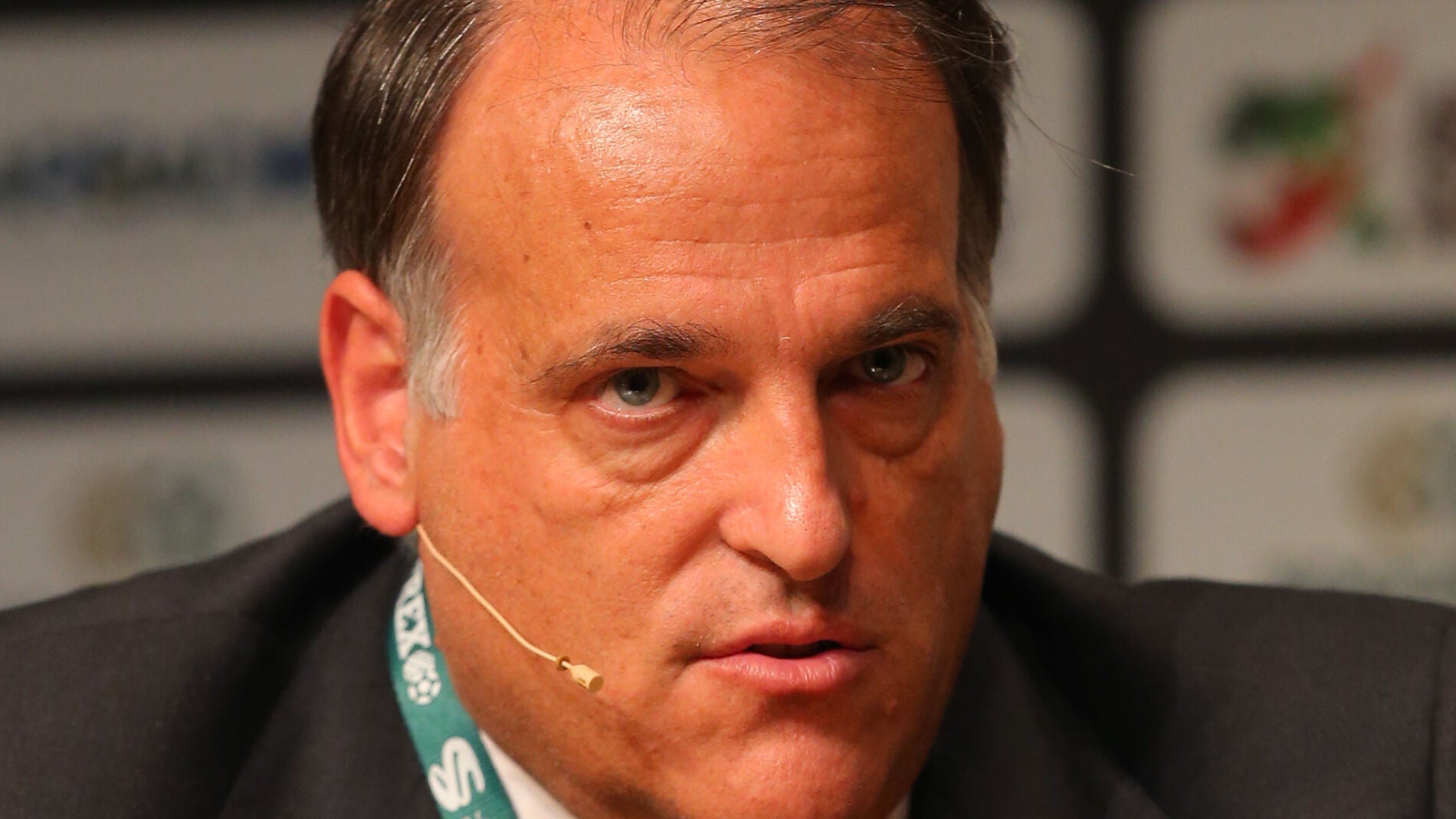 Javier Tebas, durante una conferencia