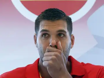 Felipe Reyes durante una entrevista Felipe Reyes durante una entrevista