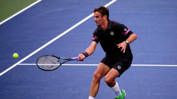 Tommy Robredo, durante su partido frente a Benoit Paire