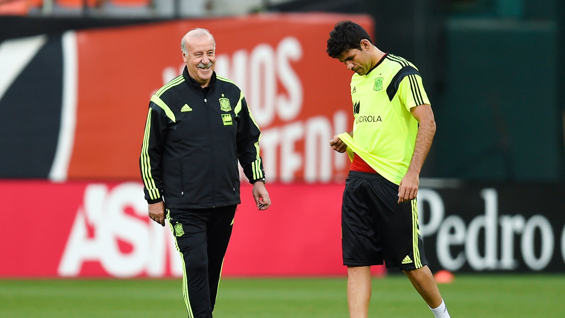 Vicente Del Bosque junto a Diego Costa
