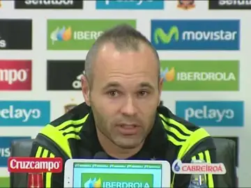Andrés Iniesta, en rueda de prensa Andrés Iniesta, en rueda de prensa