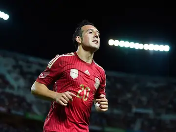 Cazorla durante un partido con la Selección Cazorla durante un partido con la Selección