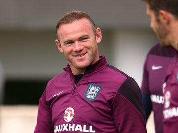 Wayne Rooney, durante un entrenamiento con Inglaterra