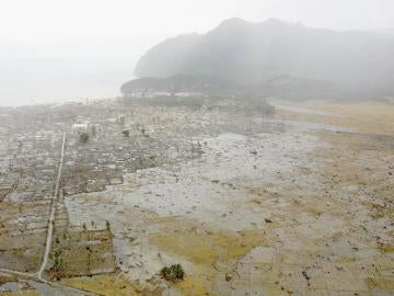 Así quedó la costa de Indonesia tras el tsunami de 2004