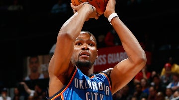 Kevin Durant, durante un partido con los Oklahoma City Thunder