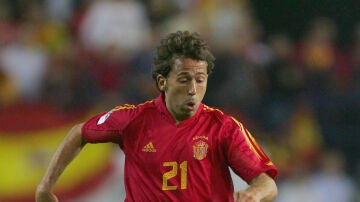 Raúl Tamudo, con la selección española