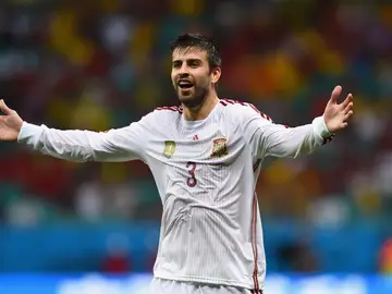 Gerard Piqué, durante un partido con la selección Gerard Piqué, durante un partido con la selección