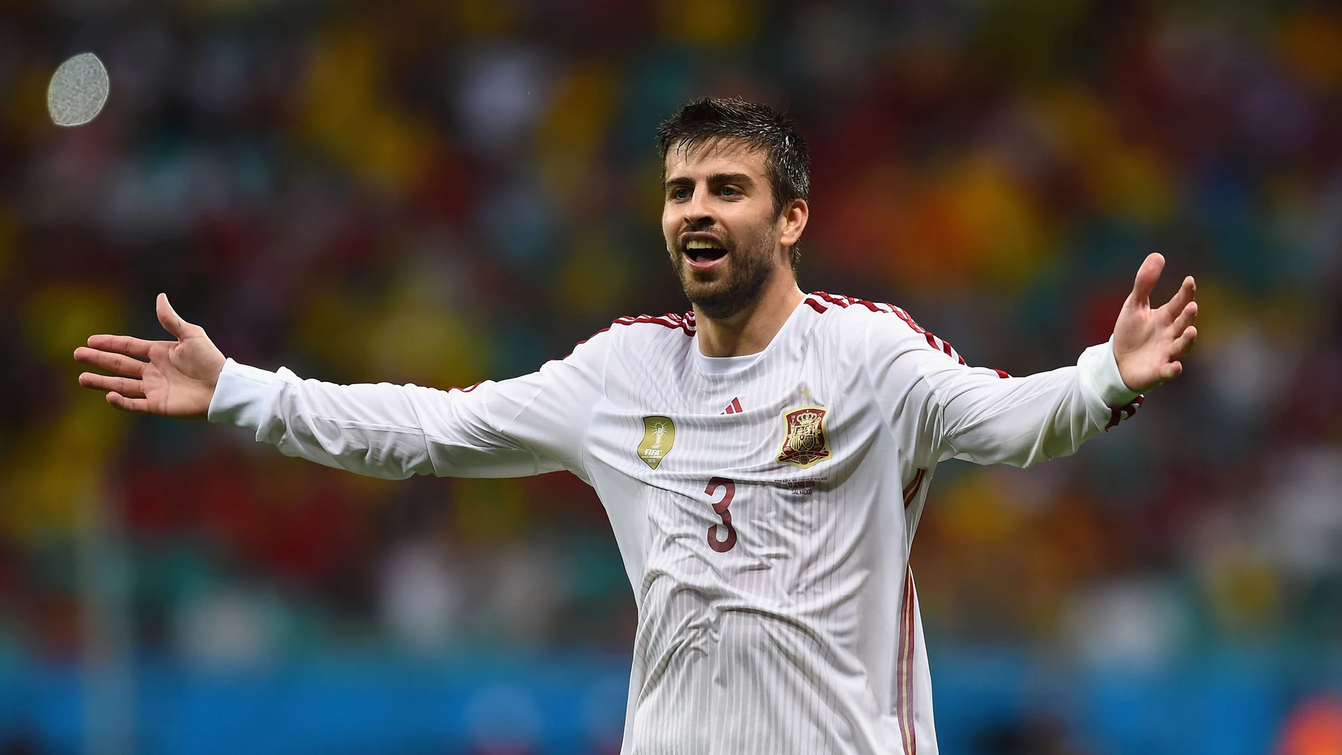 Gerard Piqué, durante un partido con la selección Gerard Piqué, durante un partido con la selección