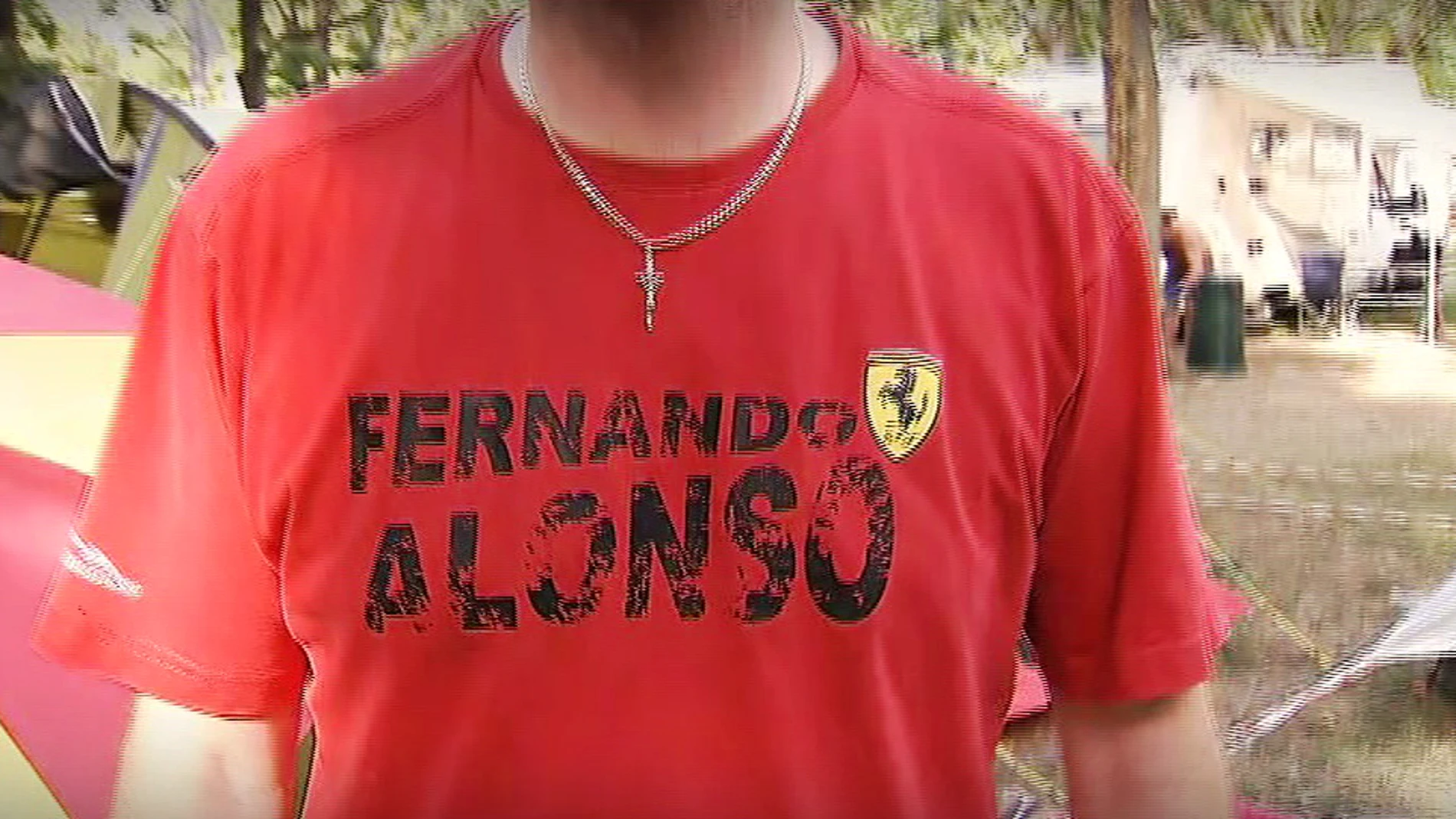 Camiseta de Alonso en Ferrari