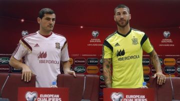 El defensa Sergio Ramos durante la rueda de prensa ofrecida 