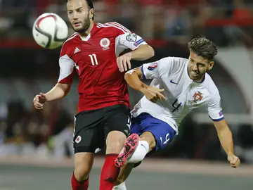 Veloso, durante el partido contra Albania Veloso, durante el partido contra Albania