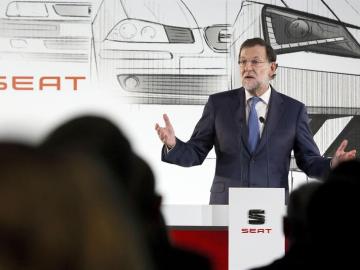 Rajoy en la fábrica de Seat en Martorell.