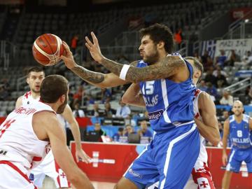  El jugador de la selección griega de baloncesto Georgios Printezis