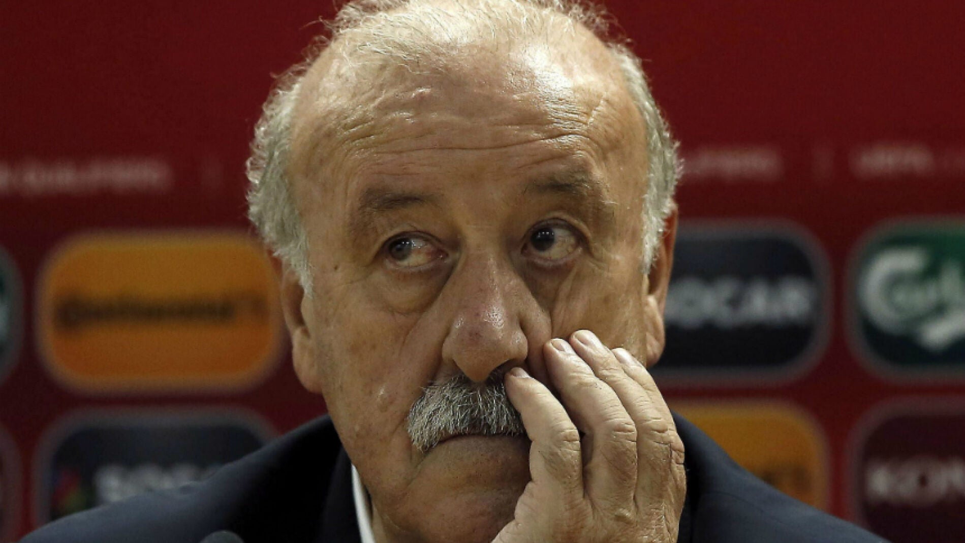 Vicente del Bosque, durante la rueda de prensa