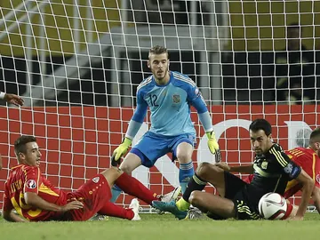 David de Gea, durante el partido contra Macedonia David de Gea, durante el partido contra Macedonia