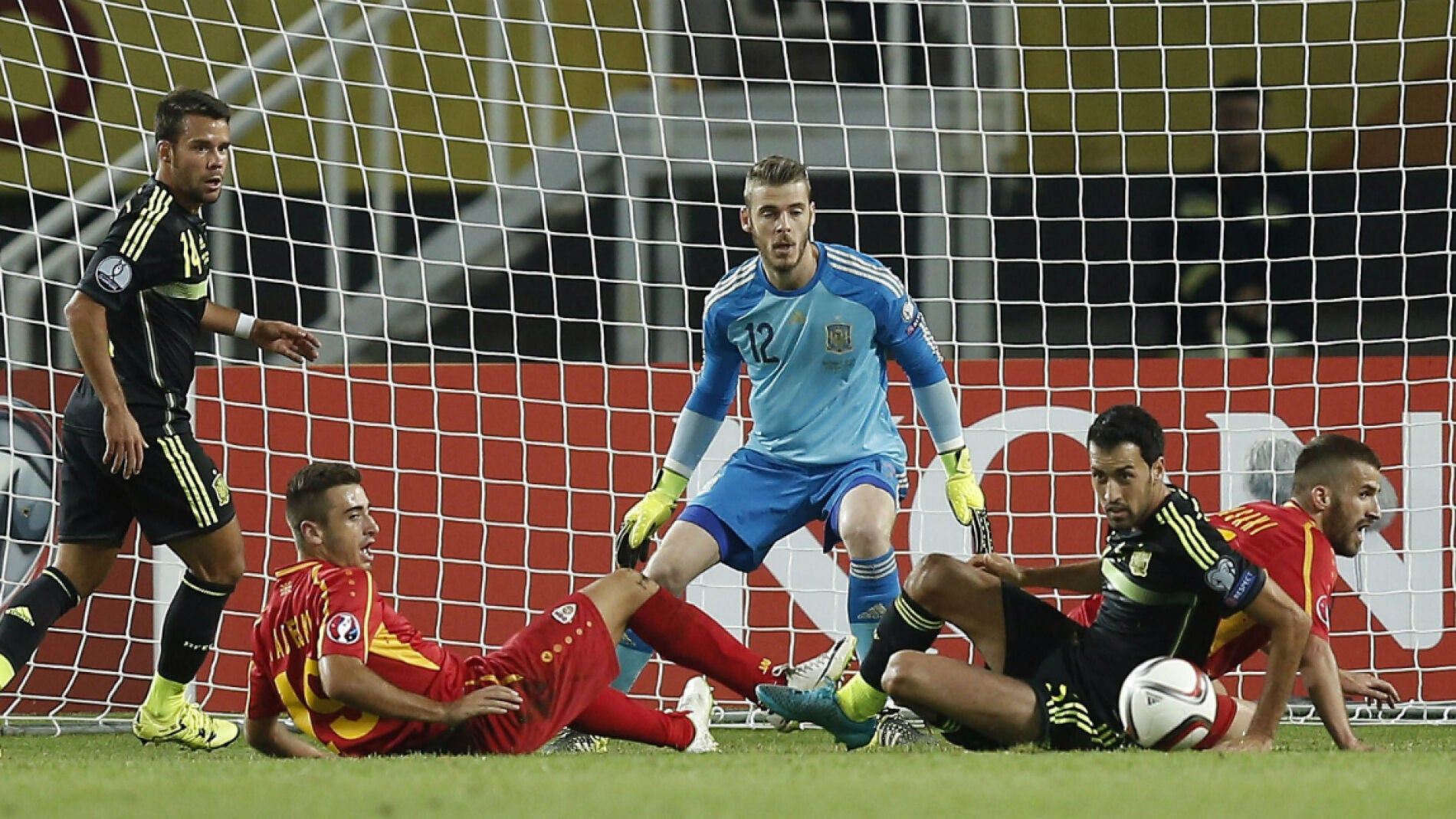 David de Gea, durante el partido contra Macedonia