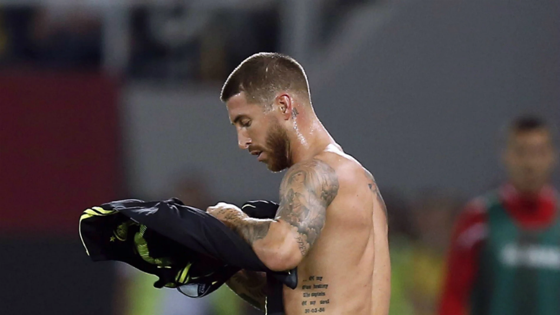 Sergio Ramos, tras el partido contra Macedonia Sergio Ramos, tras el partido contra Macedonia