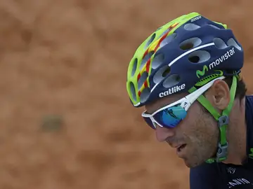 Alejandro Valverde, en una etapa de la vuelta Alejandro Valverde, en una etapa de la vuelta