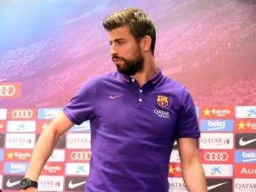 Gerard Piqué en rueda de prensa