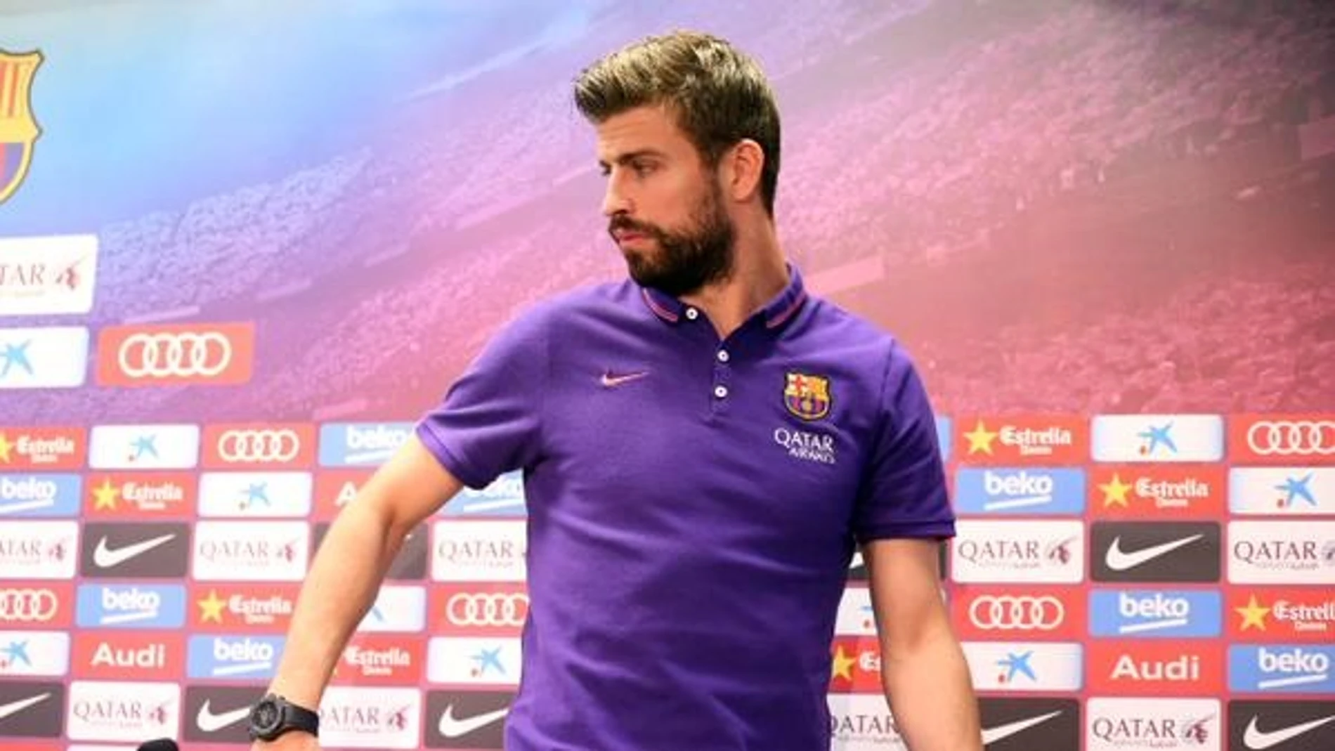 Gerard Piqué en rueda de prensa Gerard Piqué en rueda de prensa