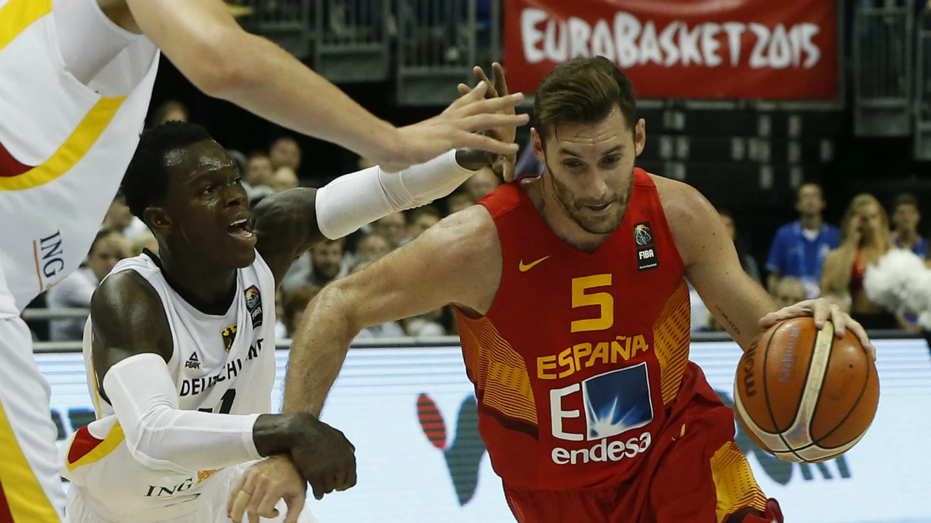 Rudy Fernández en un partido de la Selección Española contra Alemania Rudy Fernández en un partido de la Selección Española contra Alemania