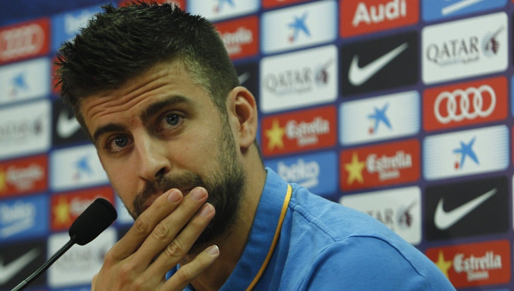 Gerard Piqué en rueda de prensa