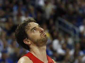  El pivot de España Pau Gasol durante el partido