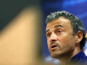 El entrenador del FC Barcelona, Luis Enrique, durante la rueda de prensa ofrecida El entrenador del FC Barcelona, Luis Enrique, durante la rueda de prensa ofrecida