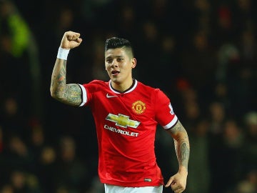 Marcos Rojo durante un partido Marcos Rojo durante un partido