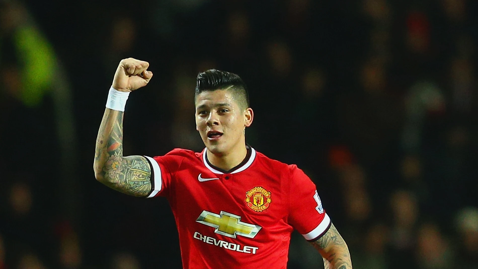 Marcos Rojo durante un partido Marcos Rojo durante un partido