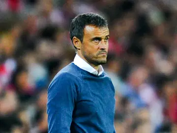 Luis Enrique en el banquillo del FC Barcelona Luis Enrique en el banquillo del FC Barcelona