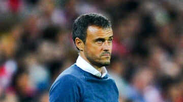 Luis Enrique en el banquillo del FC Barcelona