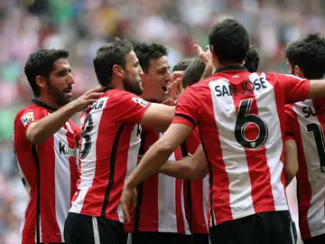El Athletic celebra un tanto El Athletic celebra un tanto