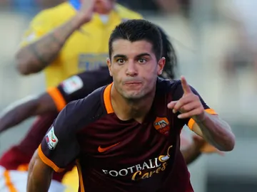 Iago Falqué celebrando un gol con la Roma Iago Falqué celebrando un gol con la Roma