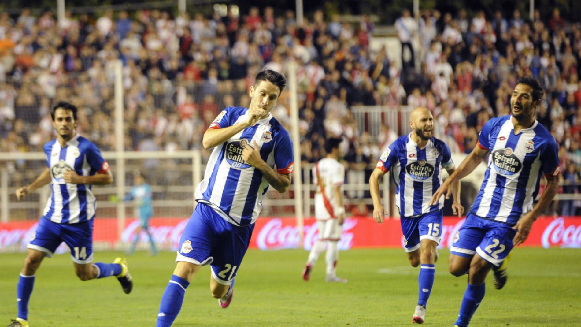Luis Alberto Romero celebra su gol contra el Rayo