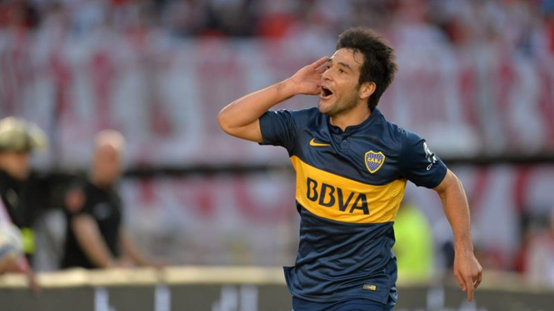 Nicol&aacute;s Lodeiro celebra el gol de la victoria