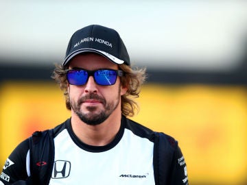 Fernando Alonso, en el trazado de Monza